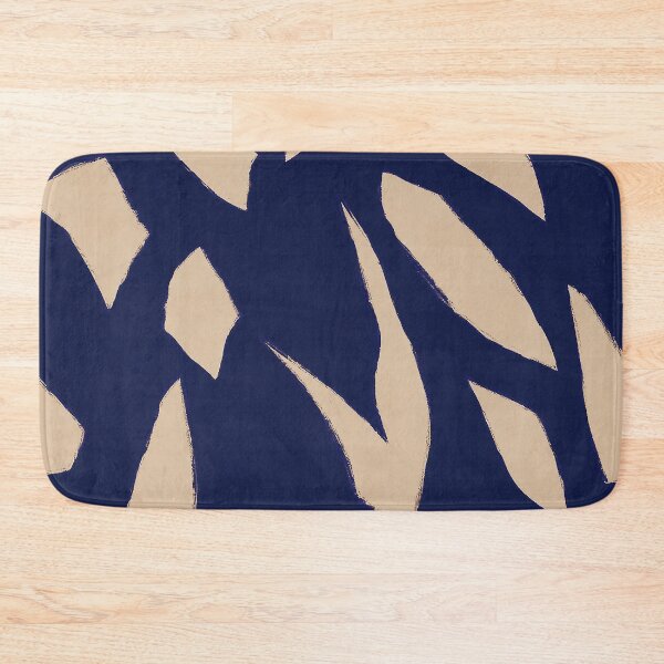 Item preview, Navy Blue Cream Organic Abstract Pattern designed and sold by Aniko Tulipan.