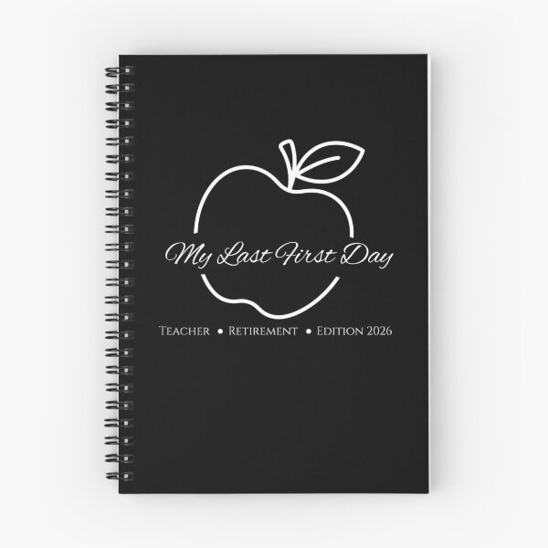 Item preview, My Last First Day Teacher Retirement Apple Line Art Design designed and sold by Nalvie Studio.