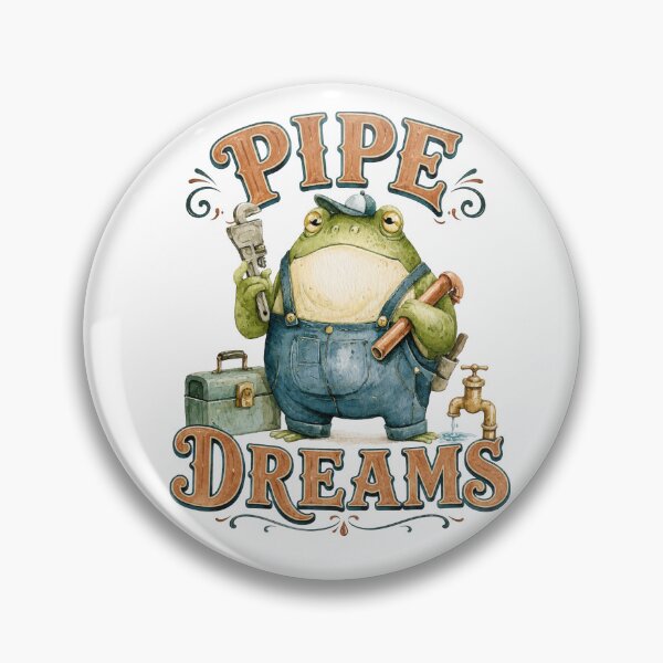Item preview, Pipe Dreams Funny Plumber Frog designed and sold by VikArt7.