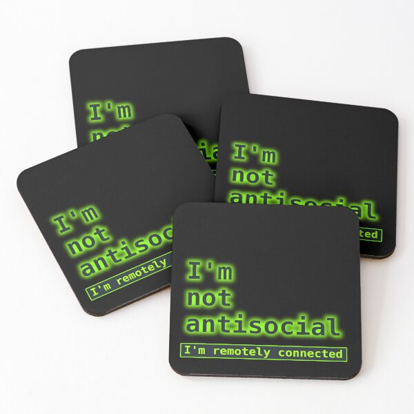 Item preview, I'm not antisocial - I'm remotely connected designed and sold by LittleGreyMan2026.