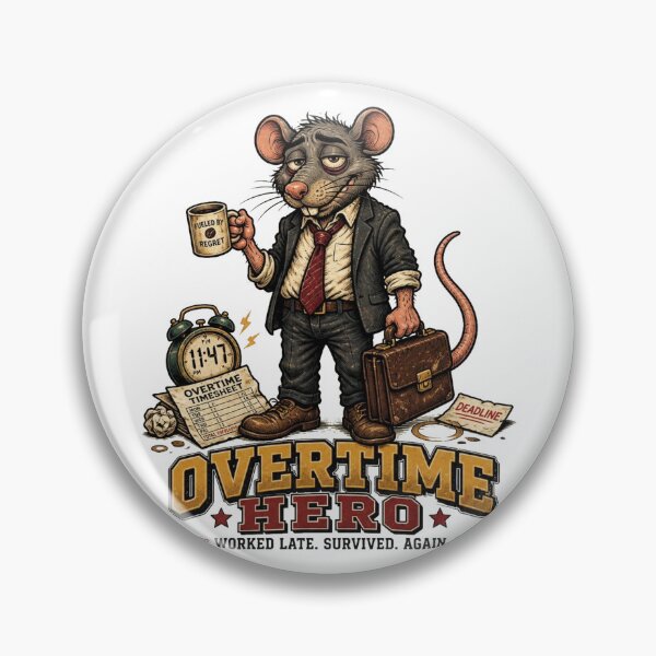 Item preview, Overtime Hero – Funny Office Rat Work Humor designed and sold by Cavalier-org.