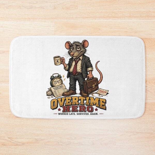 Item preview, Overtime Hero – Funny Office Rat Work Humor designed and sold by Cavalier-org.