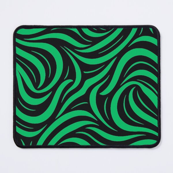 Item preview, THE ABSTRACT Neon Green Black Psychedelic Wave Pattern designed and sold by YOFANTZ!.