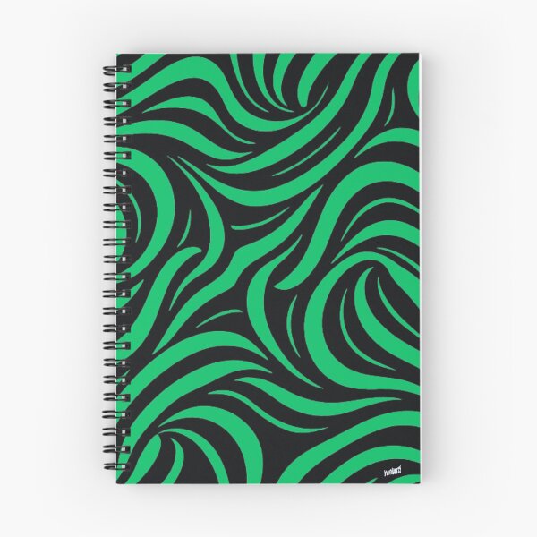 Item preview, THE ABSTRACT Neon Green Black Psychedelic Wave Pattern designed and sold by YOFANTZ!.