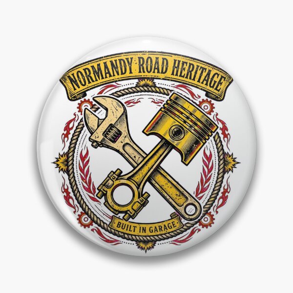 Item preview, Normandy Road Heritage Built In Garage Logo designed and sold by Normandy Road Heritage™ - Vintage Garage Art.
