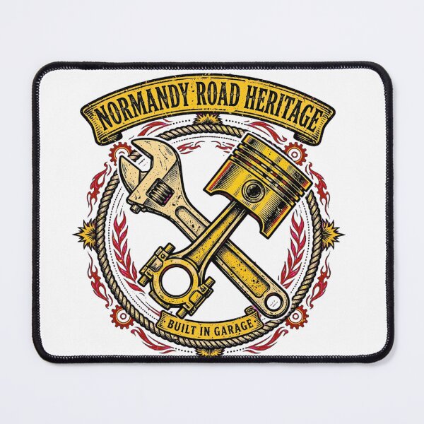 Item preview, Normandy Road Heritage Built In Garage Logo designed and sold by Normandy Road Heritage™ - Vintage Garage Art.