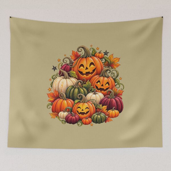 Item preview, Spooky Pumpkin Cluster – Autumn Halloween PNG Design designed and sold by annenambiro.