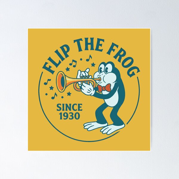 Item preview, Flip The Frog Vintage 1930s Cartoon Trumpet Player Retro Jazz Mascot designed and sold by VoglR.