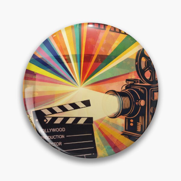 Item preview, Vintage Cinema Projector Rainbow Sunburst Movie Art designed and sold by Cine8.