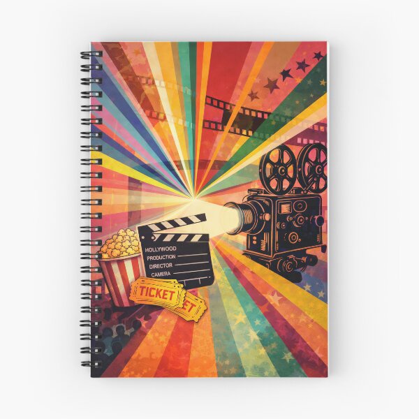 Item preview, Vintage Cinema Projector Rainbow Sunburst Movie Art designed and sold by Cine8.