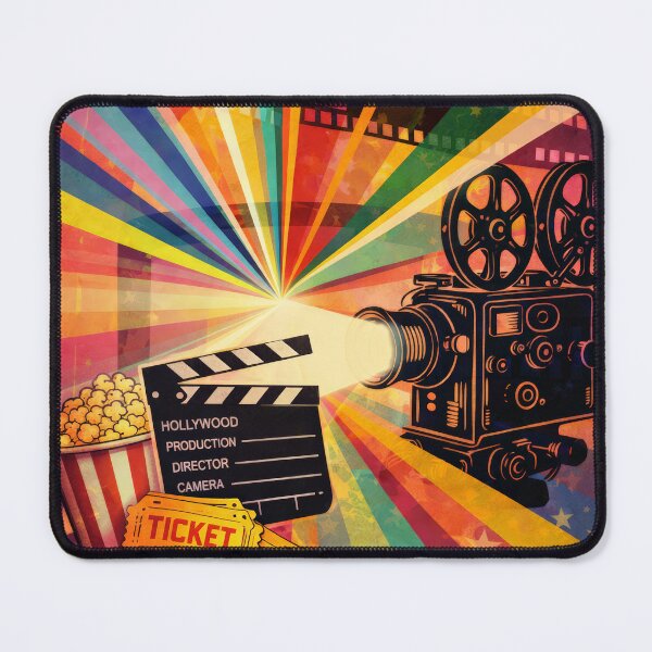 Item preview, Vintage Cinema Projector Rainbow Sunburst Movie Art designed and sold by Cine8.