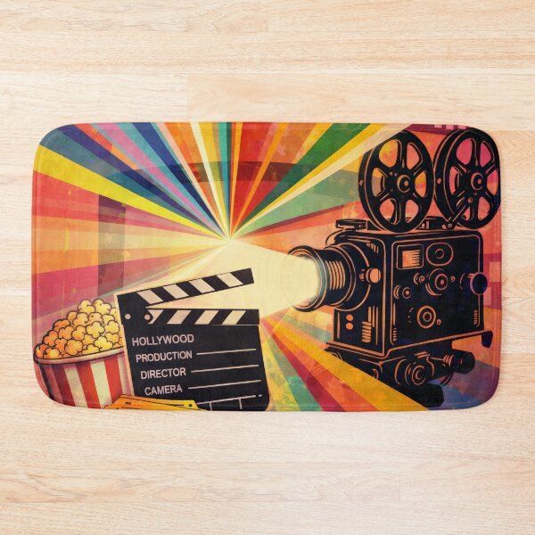 Item preview, Vintage Cinema Projector Rainbow Sunburst Movie Art designed and sold by Cine8.
