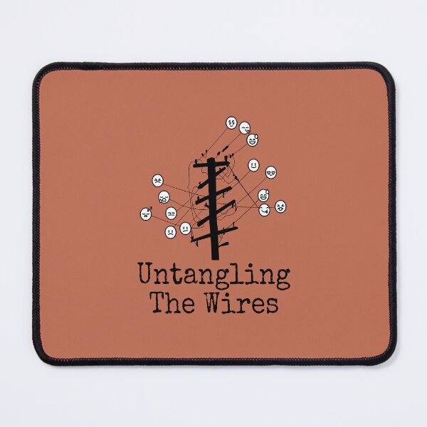 Item preview, Untangling The Wires - Retro Mental Health & Overthinking Art designed and sold by ANJ Creative Designs.