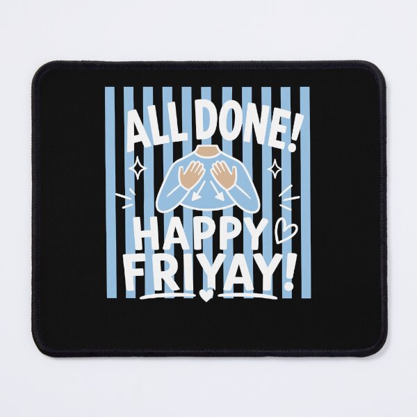 Item preview, All Done Happy Friday ASL Sign Language Preppy Striped designed and sold by Glow-Paw-Studio.