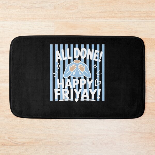 Item preview, All Done Happy Friday ASL Sign Language Preppy Striped designed and sold by Glow-Paw-Studio.