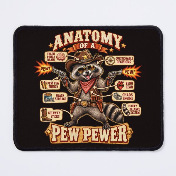 Item preview, Anatomy of a Pew Pewer Raccoon designed and sold by FrameFlow.
