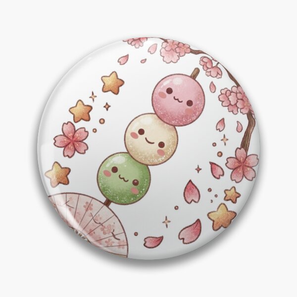 Item preview, Kawaii Hanami Dango Mochi - Cute Japanese Mochi Treats Sticker designed and sold by 0Zetgest.