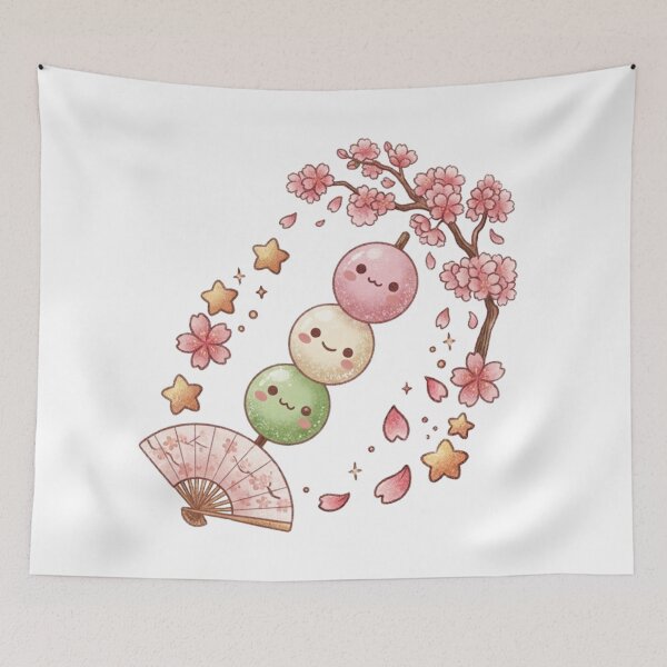 Item preview, Kawaii Hanami Dango Mochi - Cute Japanese Mochi Treats Sticker designed and sold by 0Zetgest.