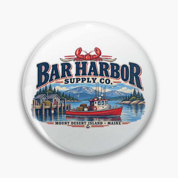 Item preview, Bar Harbor Maine Lobster Boat Vintage Coastal designed and sold by rygenr8.
