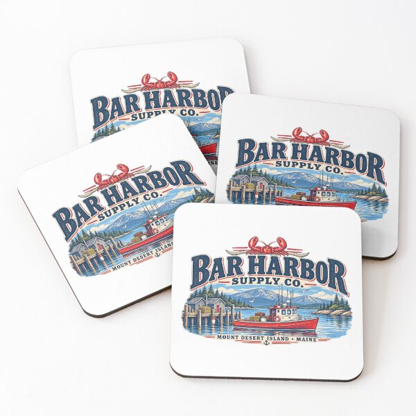 Item preview, Bar Harbor Maine Lobster Boat Vintage Coastal designed and sold by rygenr8.