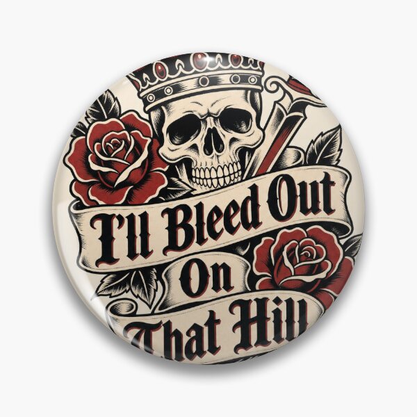 Item preview, I'll Bleed Out On That Hill Traditional Tattoo Flash Art designed and sold by Viviglow.