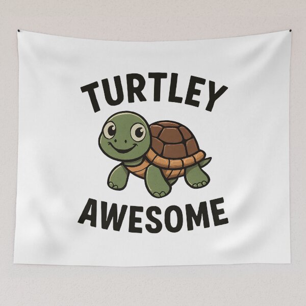 Item preview, Turtley Awesome Funny Cute Turtle Animal Puns designed and sold by Photo-Sphere101.
