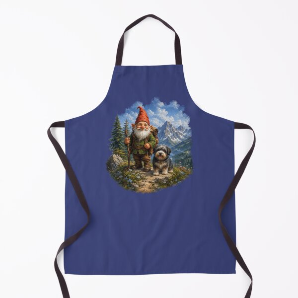 Item preview, Alpine Hiking Gnome and Dog – Mountain Adventure Fantasy Illustration designed and sold by Alpine-Ink.