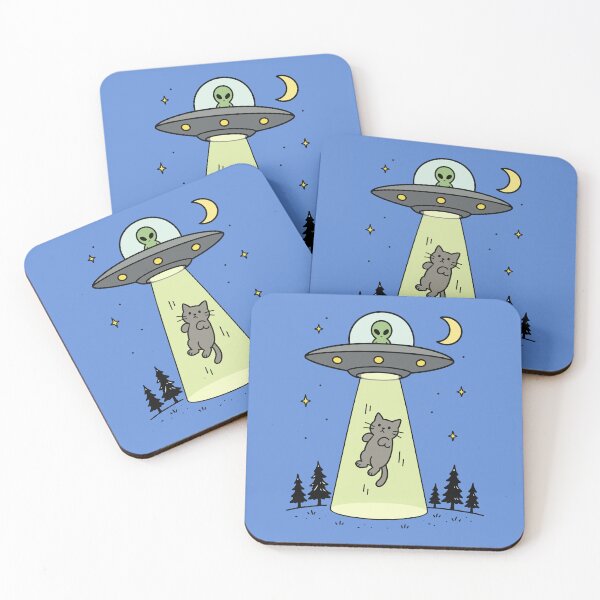 Item preview, Alien Abduction of a Cute Cat designed and sold by pixiedustpaint.