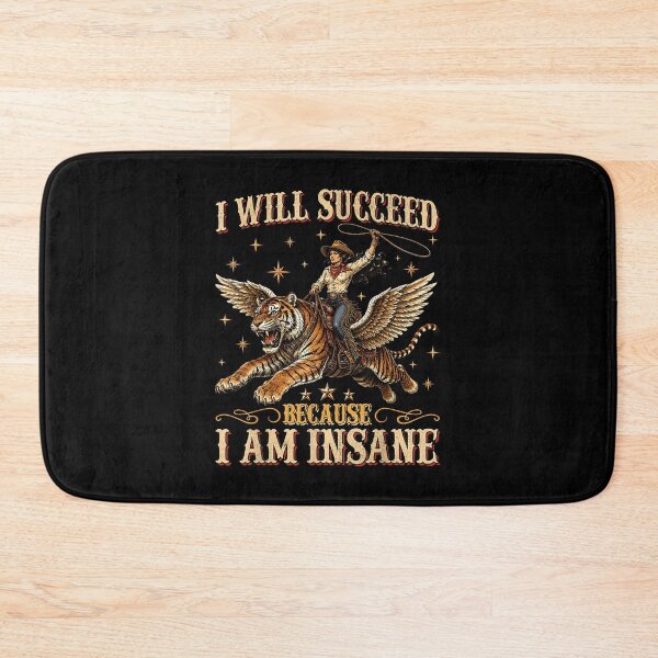 Item preview, I Will Succeed Because I Am Insane Tiger Vintage Motivation designed and sold by ostenlee.