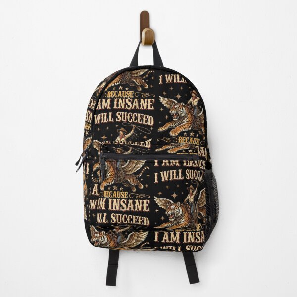 Item preview, I Will Succeed Because I Am Insane Tiger Vintage Motivation designed and sold by ostenlee.