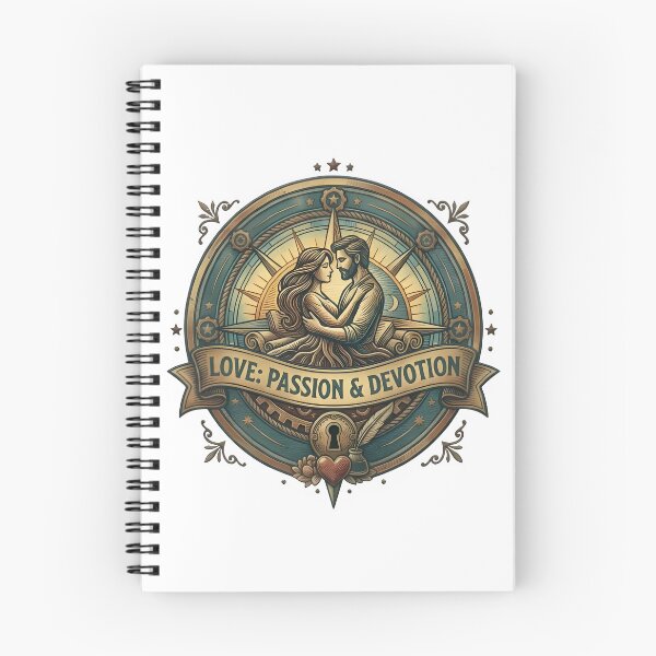 Item preview, Love Passion and Devotion Vintage Romantic Couple Emblem designed and sold by eihabo.