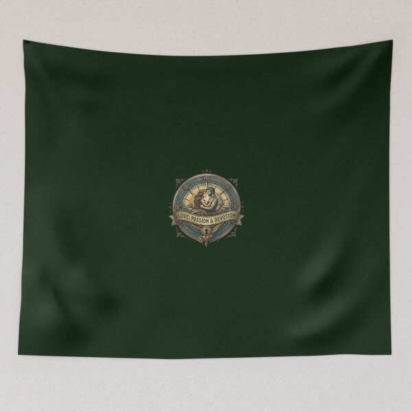 Item preview, Love Passion and Devotion Vintage Romantic Couple Emblem designed and sold by eihabo.