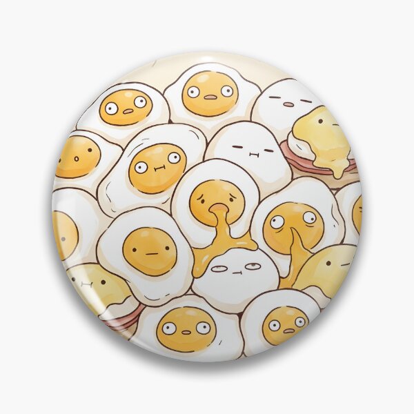 Item preview, Cute Poached Eggs Egg Benedict Kawaii Breakfast Illustration designed and sold by DuckOddity.