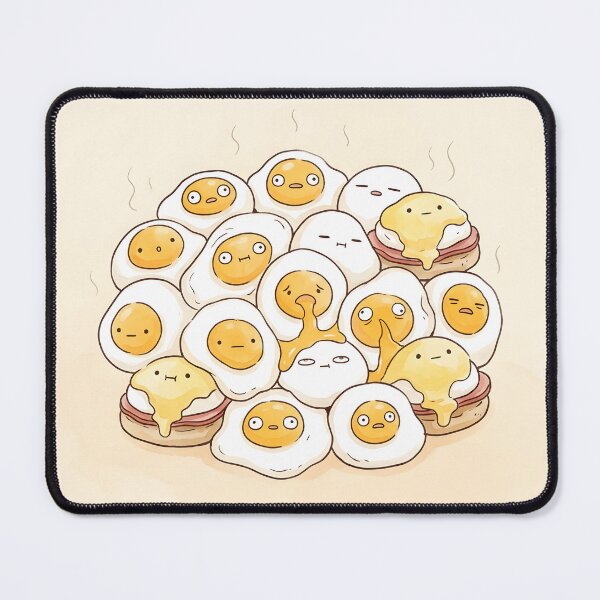Item preview, Cute Poached Eggs Egg Benedict Kawaii Breakfast Illustration designed and sold by DuckOddity.