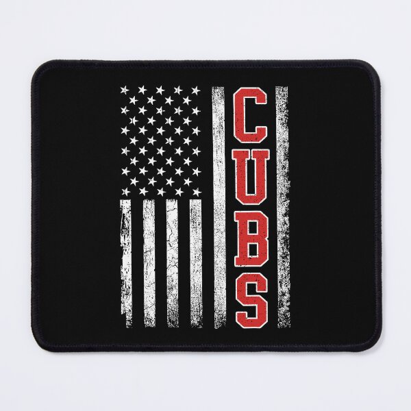 Item preview, CUBS American Flag Patriotic Baseball Design designed and sold by Glow-Paw-Studio.