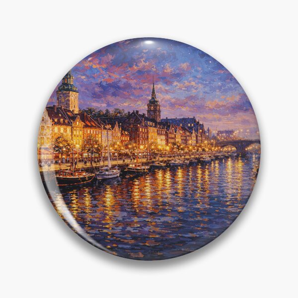 Item preview, Aalborg by night, Denmark – A Beautiful City in Europe. designed and sold by GalleryKauffeld.