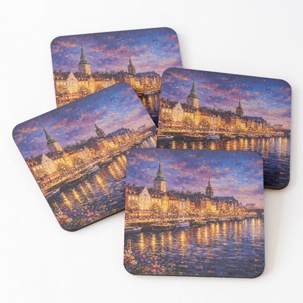 Item preview, Aalborg by night, Denmark – A Beautiful City in Europe. designed and sold by GalleryKauffeld.