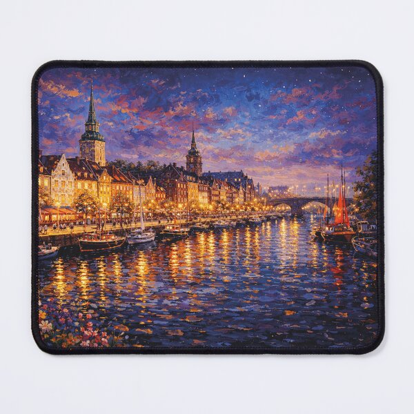 Item preview, Aalborg by night, Denmark – A Beautiful City in Europe. designed and sold by GalleryKauffeld.