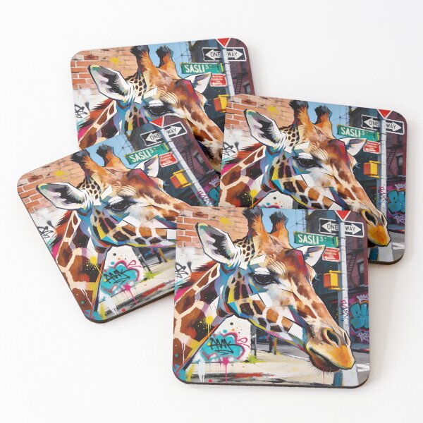 Item preview, Giraffe Street Art Poster Artwork designed and sold by ARbyCharlie.