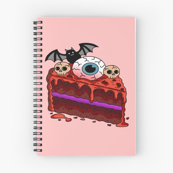 Item preview, Spooky Halloween Cake Slice with Eyeball Skulls and Bat Vector Illustration designed and sold by RS4you.