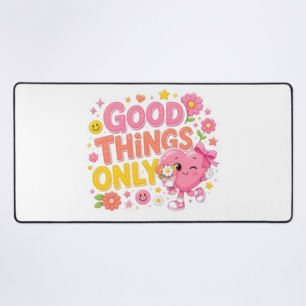 Item preview, Good Things Only Pink Cute Sticker PNG | Positive Quote Feminine Aesthetic | Kawaii Heart Vinyl Decal | Cute Gift designed and sold by Stylestickers55.