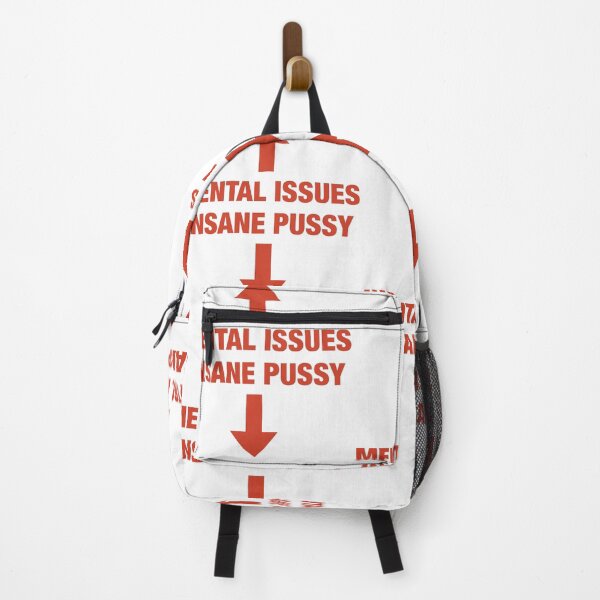Item preview, Mental Issues Insane Pussy Funny Adult Humor designed and sold by Glow-Paw-Studio.