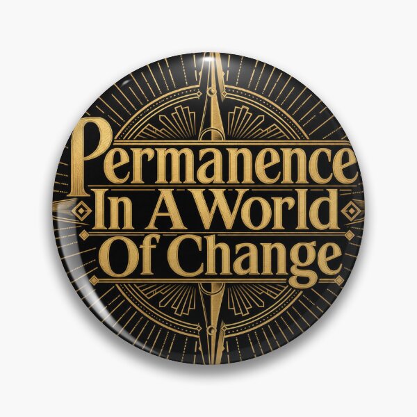 Item preview, Permanence In A World Of Change Dark Moody Counterculture Emblem designed and sold by Viviglow.