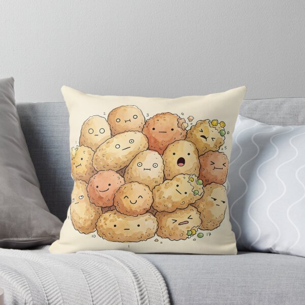 Item preview, Cute Potato Croquette Kawaii Crispy Food Illustration designed and sold by DuckOddity.