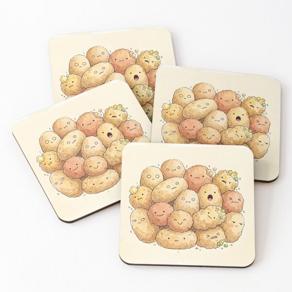 Item preview, Cute Potato Croquette Kawaii Crispy Food Illustration designed and sold by DuckOddity.