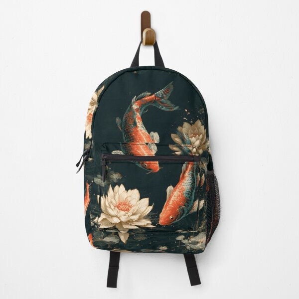 Item preview, Japanese Koi Carps Lotus Pond Ukiyoe Zen Art designed and sold by GrinGalore.