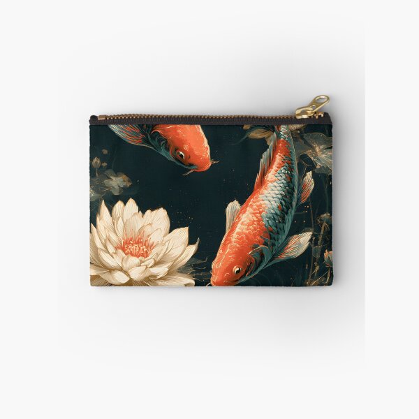 Item preview, Japanese Koi Carps Lotus Pond Ukiyoe Zen Art designed and sold by GrinGalore.