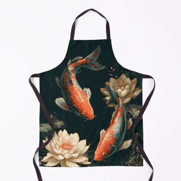 Item preview, Japanese Koi Carps Lotus Pond Ukiyoe Zen Art designed and sold by GrinGalore.