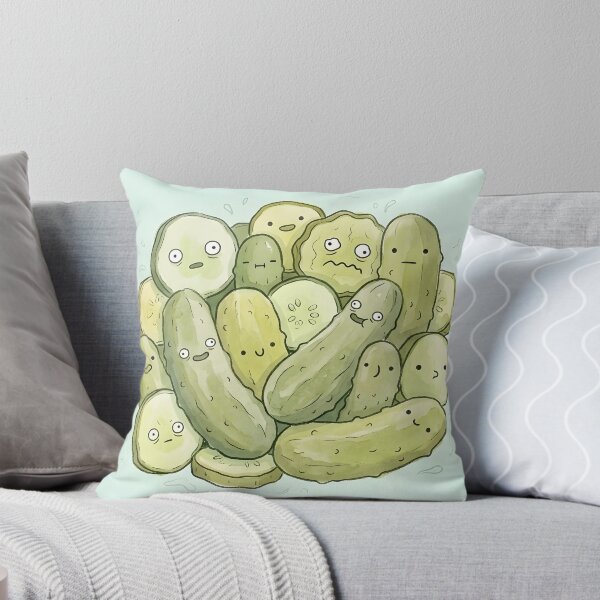 Item preview, Cute Pickle Slices Kawaii Dill Pickle Food Illustration designed and sold by DuckOddity.