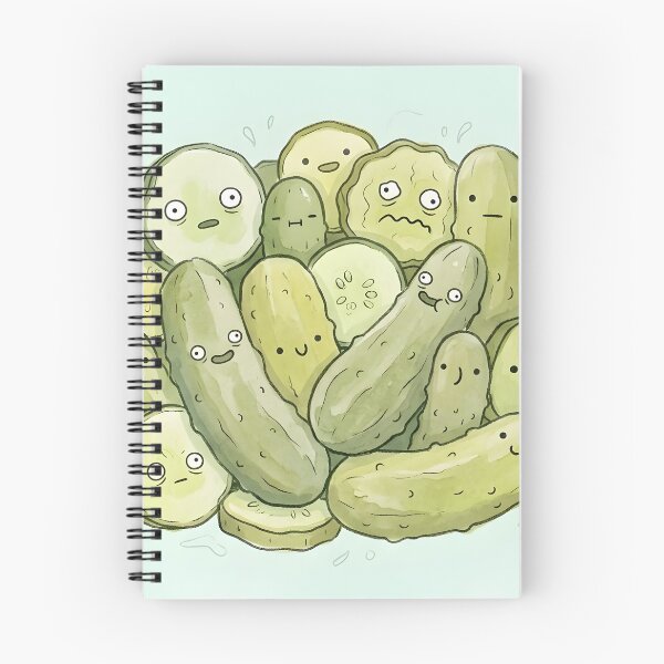 Item preview, Cute Pickle Slices Kawaii Dill Pickle Food Illustration designed and sold by DuckOddity.